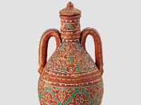 VO Ker 33  VO Ker 32, Marokko, Rabat, Letztes Viertel 19. Jahrhundert, Flasche, Ton, H. 35 cm, Dm 19 cm : Museumsfoto: Claus Cordes, Bestandskatalog Ethnologie